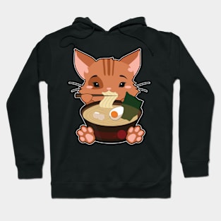 Anime Cute Cat Japanese Ramen Noodles Kawaii Gift design Hoodie